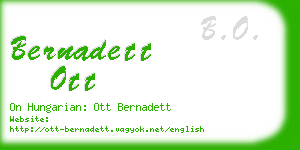 bernadett ott business card